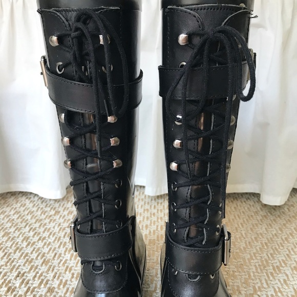 BCBG Lace Up Willis Rain Boots-7 - Picture 9 of 14